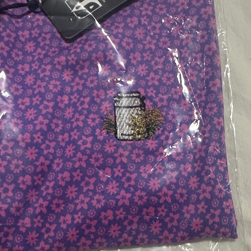 FootJoy Pink and Purple Allover Floral Shirt - Picture 3 of 4